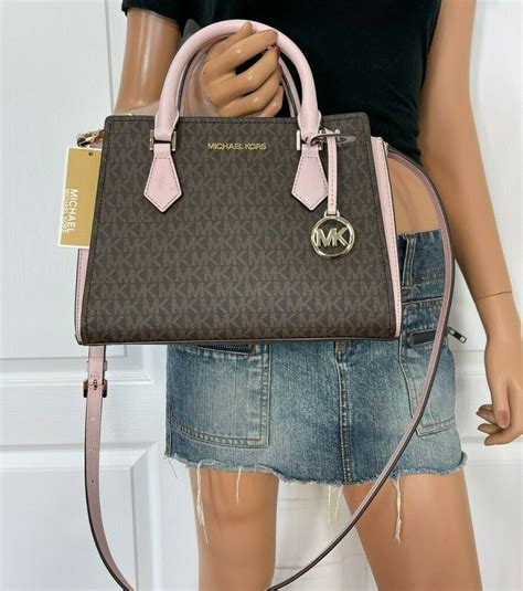 michael kors pink and brown crossbody|michael kors purses hot pink.